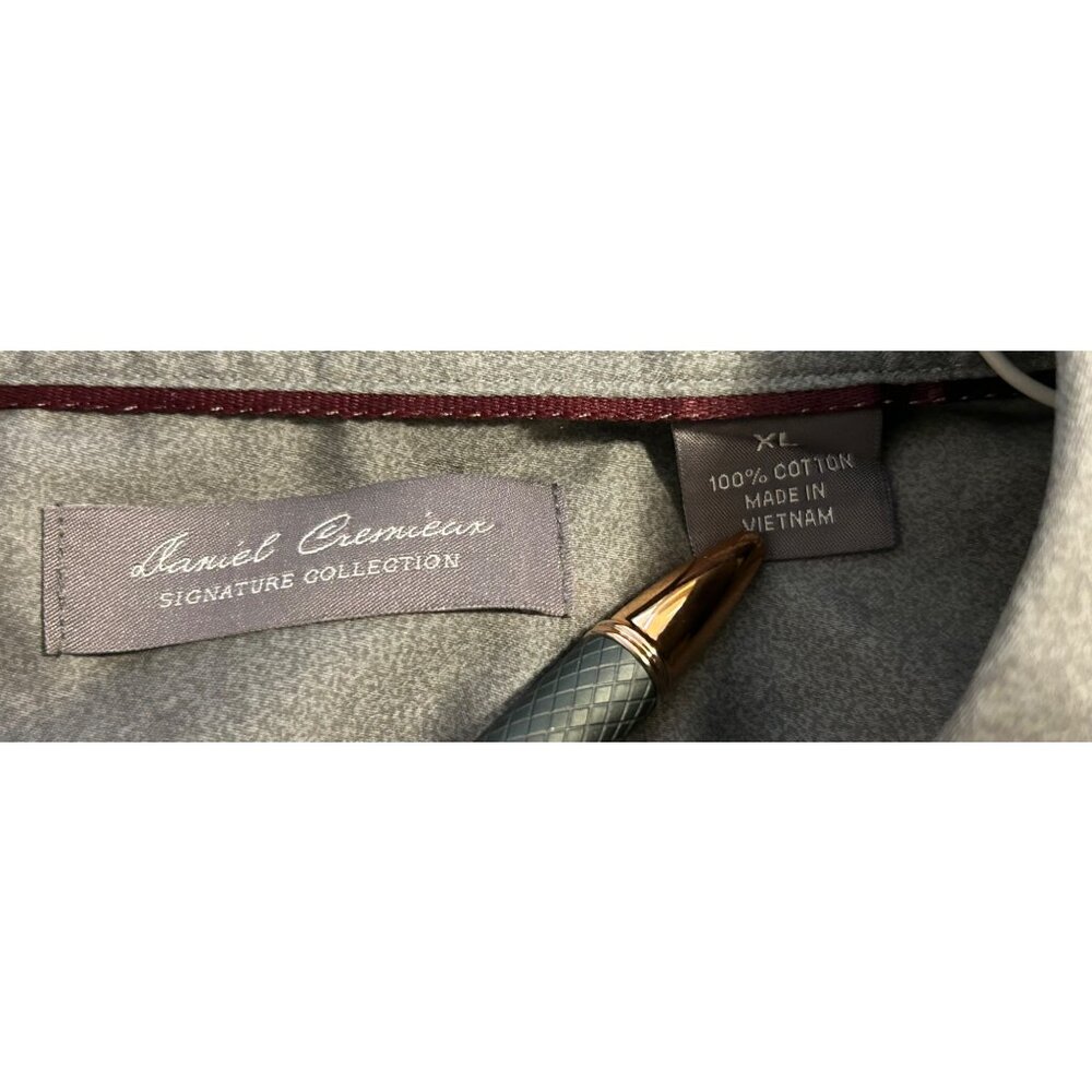 Daniel Cremieux XL Gray Button Up Shirt With Scenic Sketch Design Lightweight - Picture 3 of 7